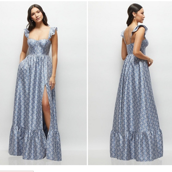 Dessy Floral Corset Maxi Dress - Altered: See details - Picture 2 of 5